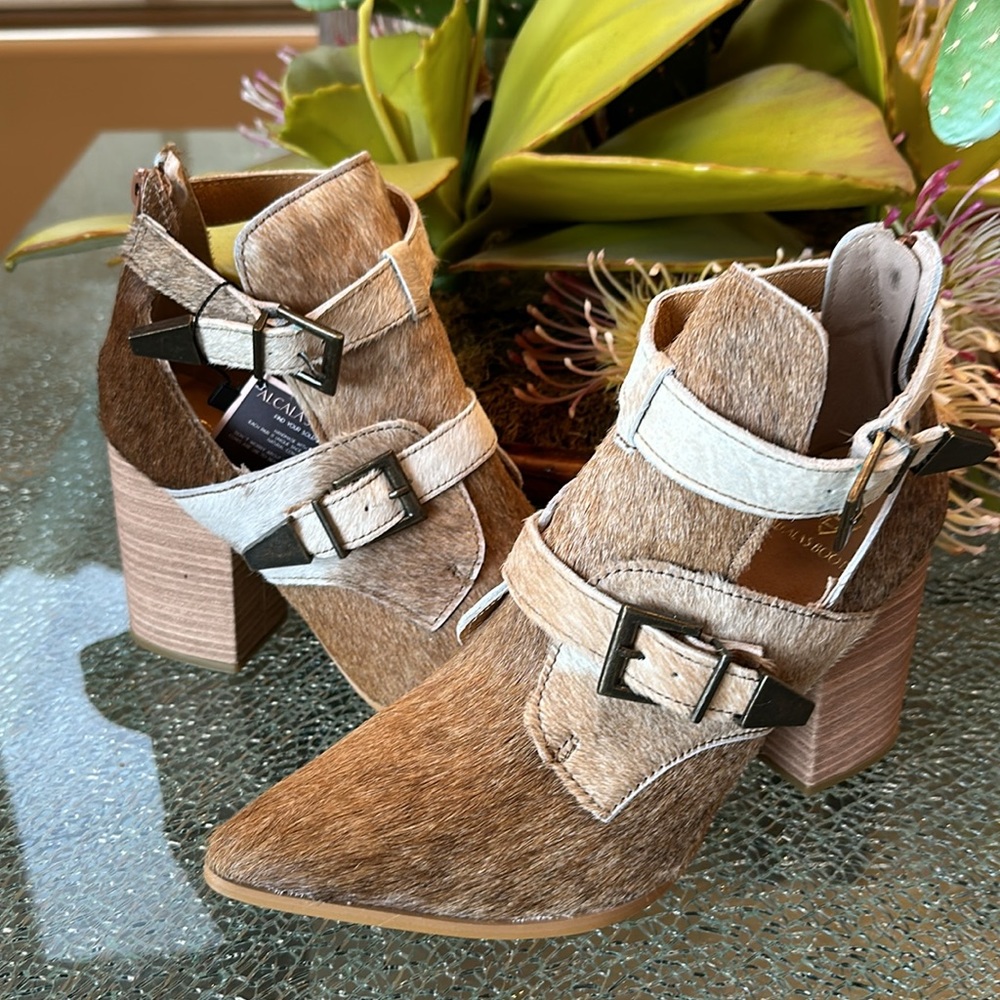 NWT ALCALAS BOOTS 8.5 NATURAL COWHAIR AMAZING! - Picture 3 of 11